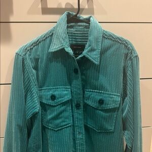 Isabel Marant Teal Corduroy Top